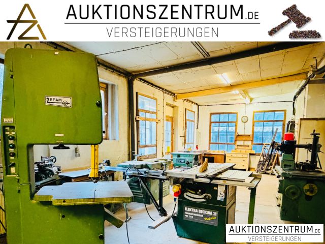 Holzbearbeitungsmaschinen einer Tischlerei