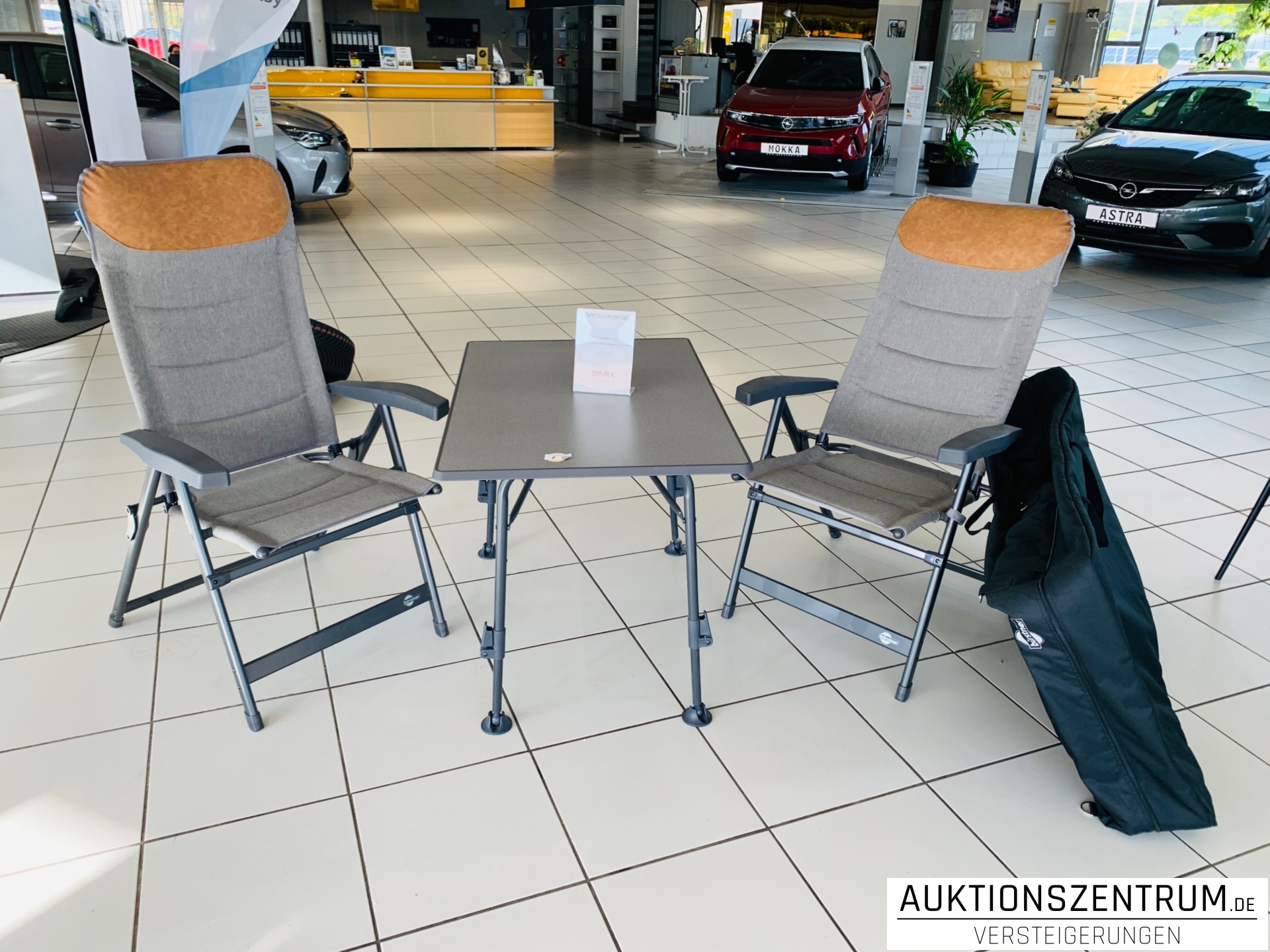Brstner Campingmbel Set (Campingtisch + 2 Campingsthle mit Tasche)
