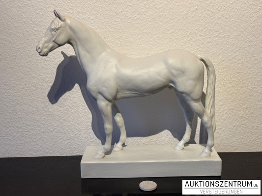 Pferdeskulptur Hengst nach Albert Hinrich Hussmann, 34,5×41×11,5 cm