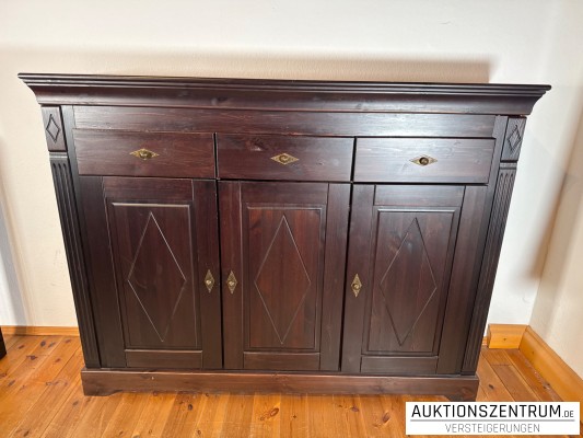 Dunkelbraunes Sideboard / Kommode aus Massivholz
