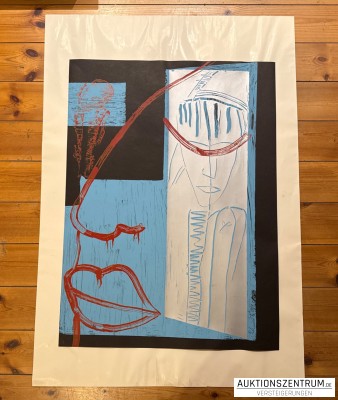 Chris Hinze, signierter Farbsiebdruck, 2007, 57 × 77cm