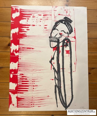 Chris Hinze, ohne Titel, signierter Farbsiebdruck, 2007, 57 × 76 cm