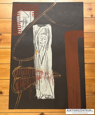 Chris Hinze, signierter Farbsiebdruck, 2002, 53 x 77cm