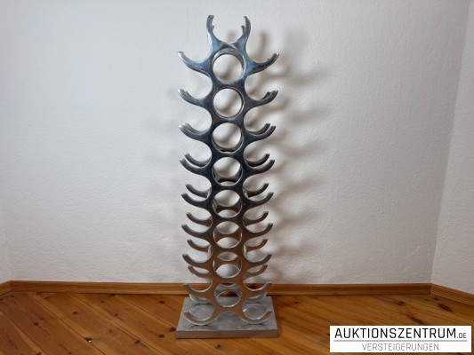 XXL Michael Noll Weinregal / Flaschenregal aus Aluminium, ca. 100 cm