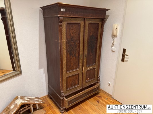 Historischer Massivholz-Schrank antik 111 x 184 x 64cm