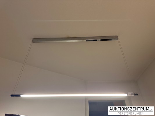 Design-Pendelleuchte Serien Lighting – Moderne, höhenverstellbare Lichtleiste, Chrom 140cm