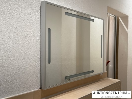 Rechteckiger LED-Badspiegel Schminkspiegel mit Rahmen 90 x 62 cm