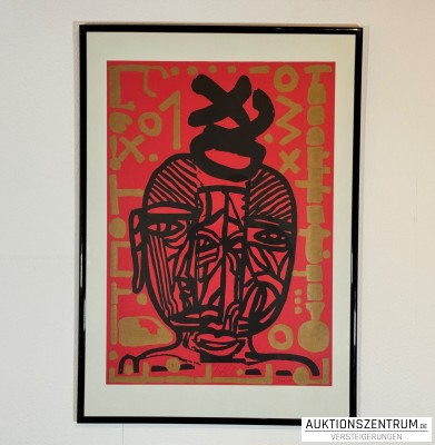 Hans Scheuerecker Farbsiebdruck 