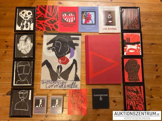 Konvolut Hans Scheuerecker, diverse Buchpublikationen und Drucke