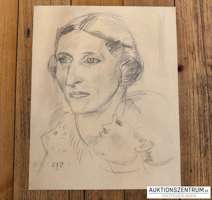 Richard Otto Voigt, Bildnis einer Frau mit Kind, Zeichnung 1922, 32 x 40 cm
