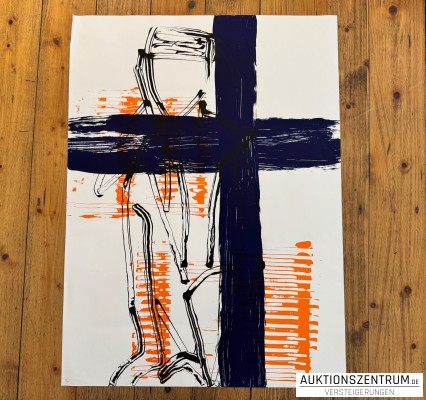 Chris Hinze, signierter Farbsiebdruck, 2008, 57 x 77 cm