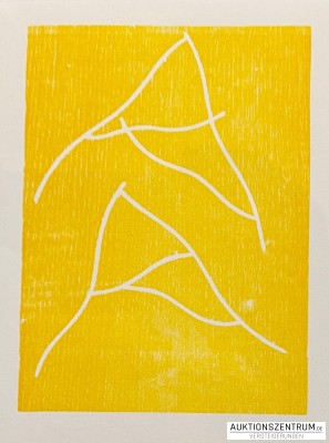 Hans Arp AA Holzschnitt „On my Way“, 1996, 31 x 50cm