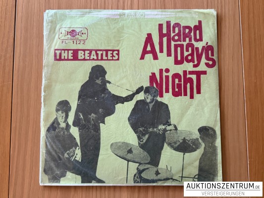 The Beatles A Hard Day's Night FL-1122 Colored Vinyl LP Taiwan First Records