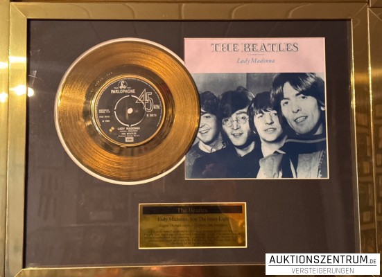 The Beatles Gold Award Display Nr. 1 Hits: Lady Madonna / The Inner Light, Parlophone Vinyl