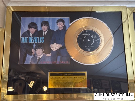The Beatles Gold Award Display Nr. 1 Hits: A Hard Days Night / Things We Said Today, Parlophone Vinyl