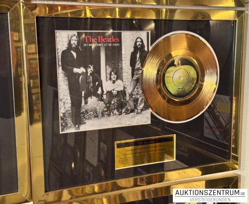 The Beatles Gold Award Display Nr. 1 Hits: Get Back / Don't Let Me Down, Apple Vinyl