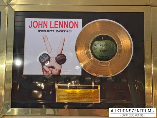 John Lennon Gold Award Display Single: Instant Karma!, Apple Vinyl