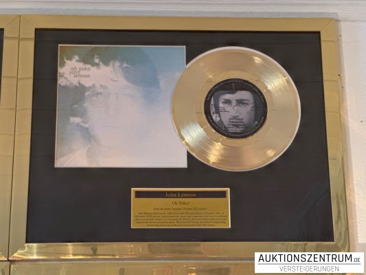 John Lennon Gold Award Display Single: Oh Yoko!, Apple Vinyl
