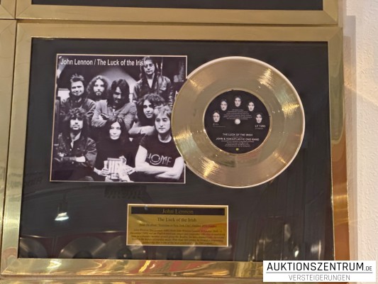 John Lennon Gold Award Display Single: The Luck of the Irish, Apple Vinyl