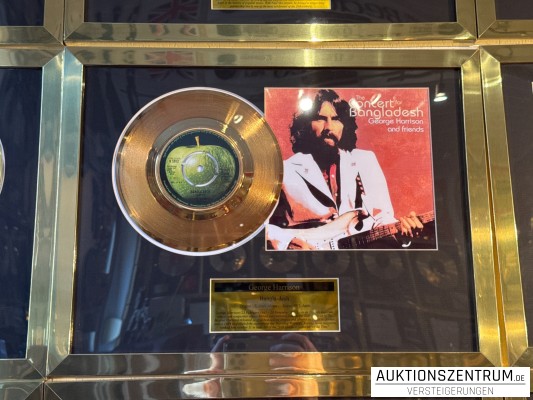George Harrison Gold Award Display Single: Bangla-desh, Apple Vinyl