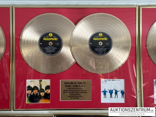 The Beatles Double-Gold Disc Vinyl Display 1/50 - Beatles for Sale / Help! Limited Edition LP