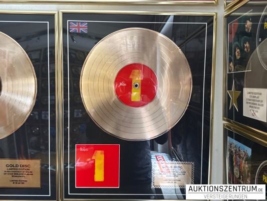 The Beatles Gold Disc Vinyl Display 3/50 - Nr. 1 Beatles Limited Edition