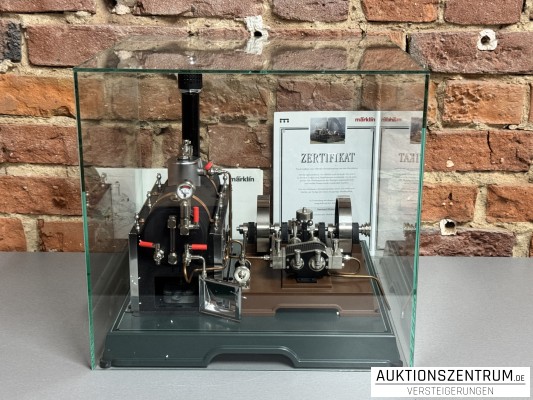 Märklin Dampfmaschine 16051 stationäres Dampfmodell + Glashaube + OVP