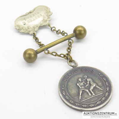 Antike Silber-Medaille: Athleten Vereinigung Dresden & UMG Ringen Sport