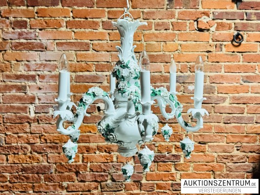 Dresden Porzellan Kronleuchter sechsflammig ca. 70*70 cm
