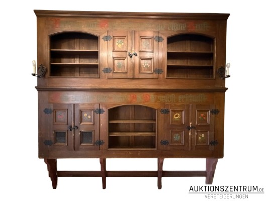 Rustikales Rückbuffet um 1900 Hängeschränke/Bauernschrank Kiefer