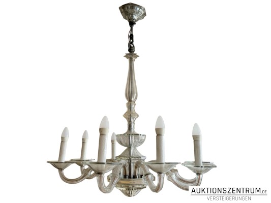 Glas Kronleuchter sechsflammige Deckenleuchte ca. 80 x 85 cm