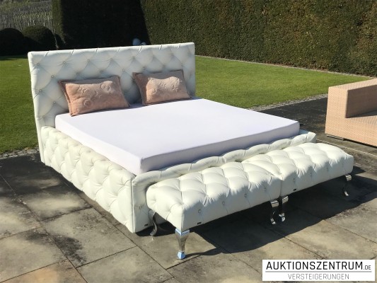 Bretz Marilyn Doppelbett Swarovski Leder gesteppt 200x200 cm